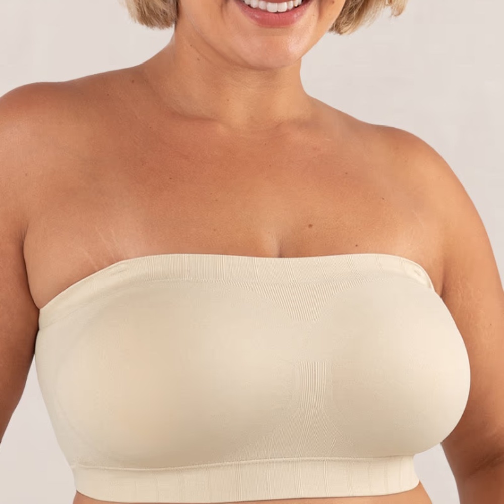 Shapermint Truekind® Convertible Strapless Bandeau Bra Sz L in Chai